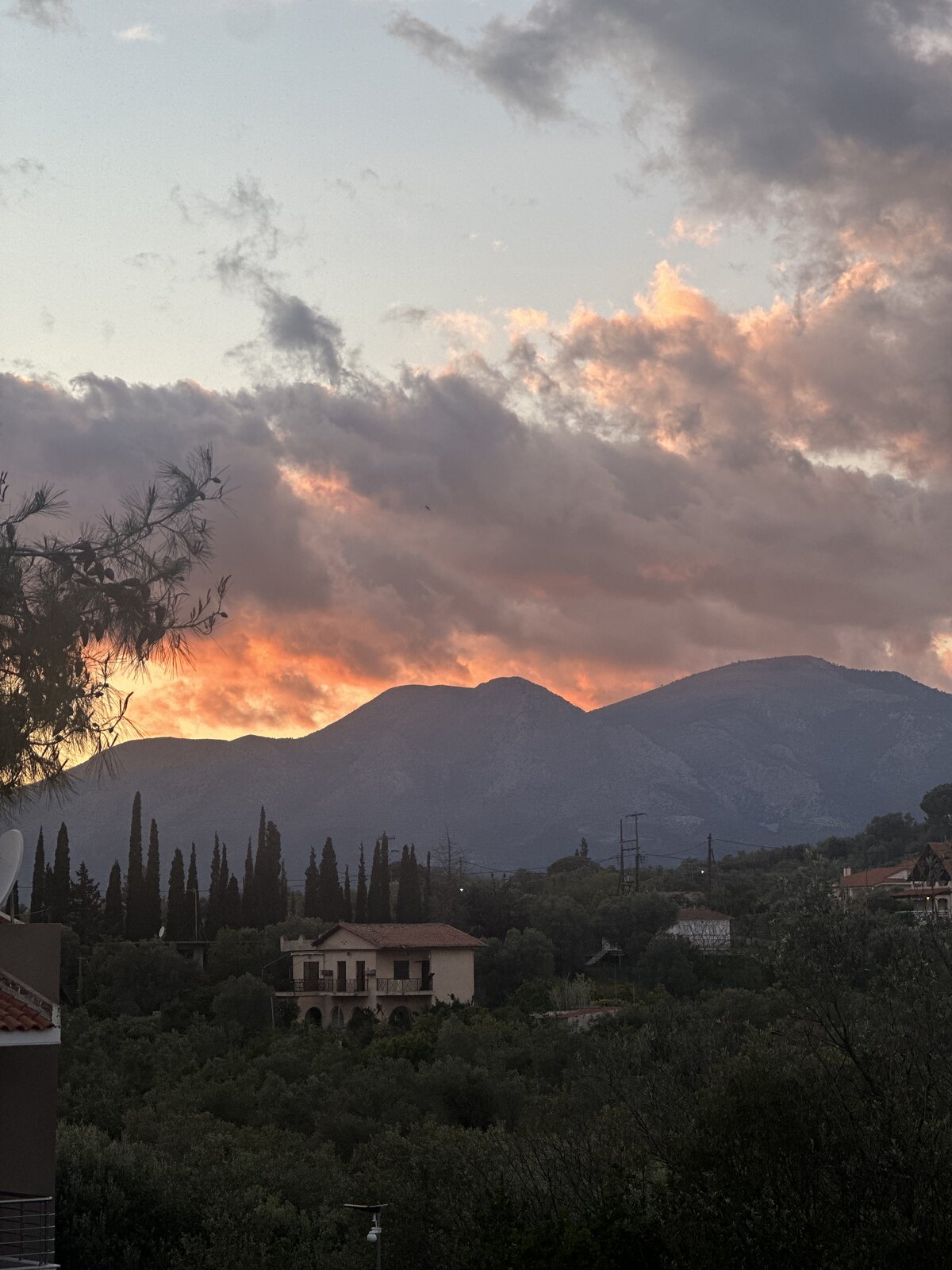 Sunset view from the back
